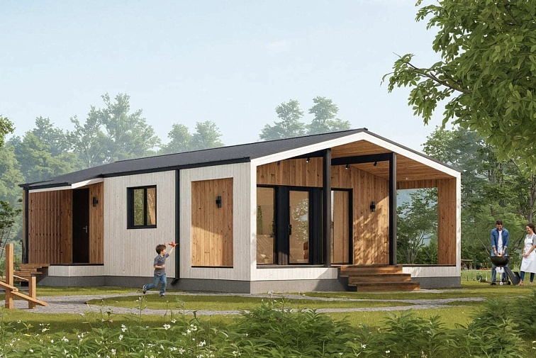 Модульный дом Барн 75