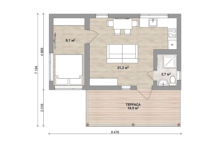 Модульный дом Simple 49